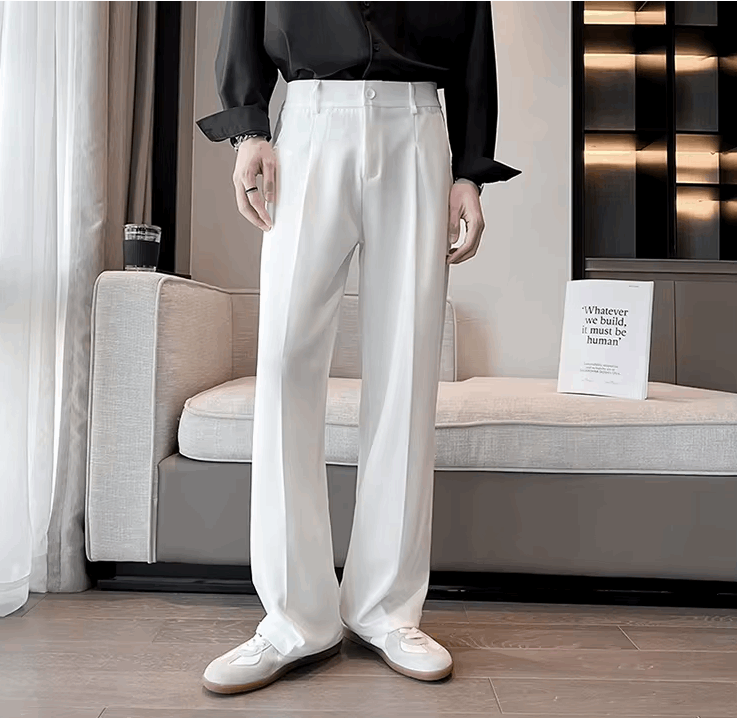Loose Fit Korean Style Loose Pants MENLIKE Korean Loose Fit